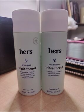 hers Triple Threat Shampoo & Conditioner Set